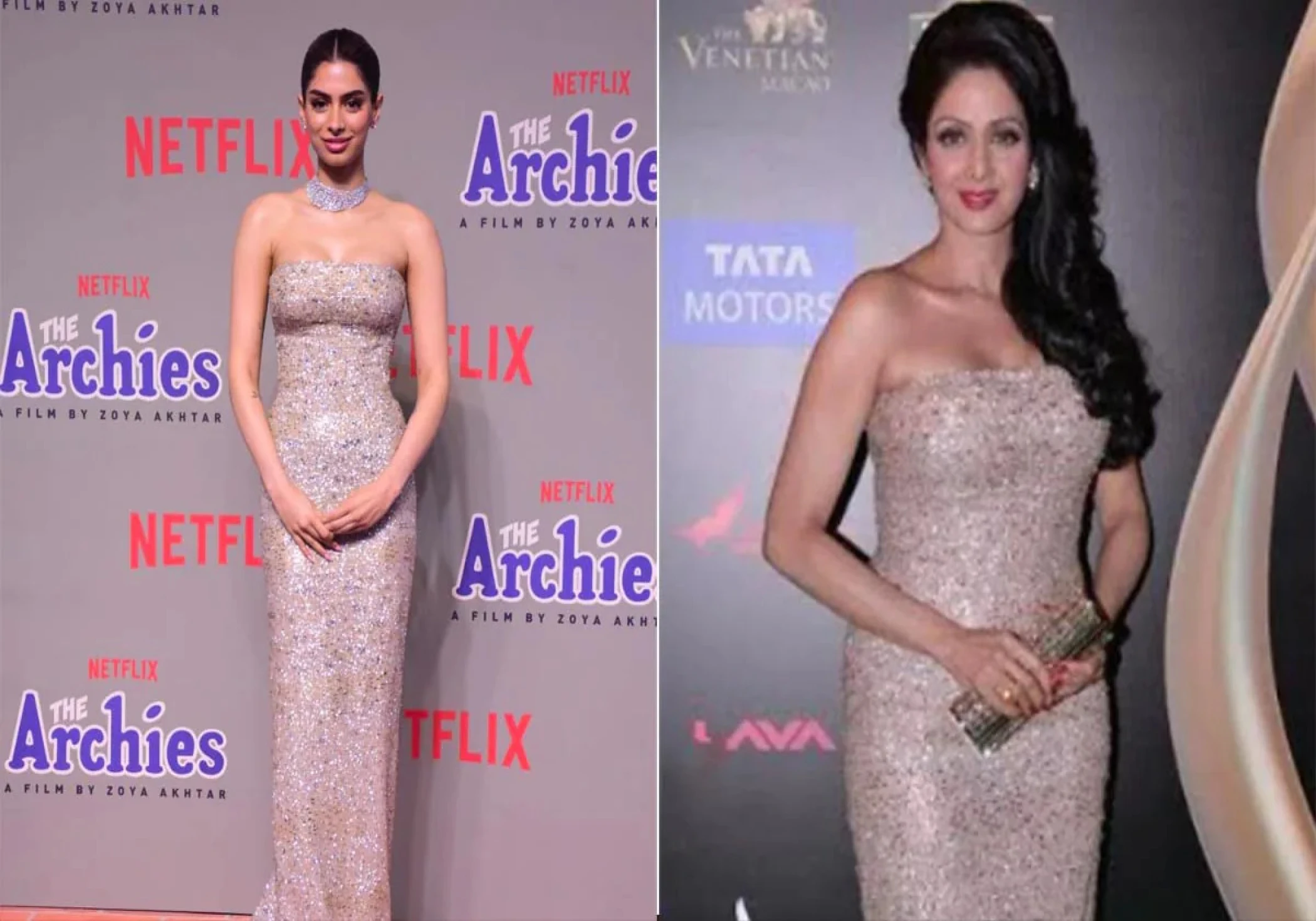 Khushi Kapoor graces the red carpet in Sridevi’s dress